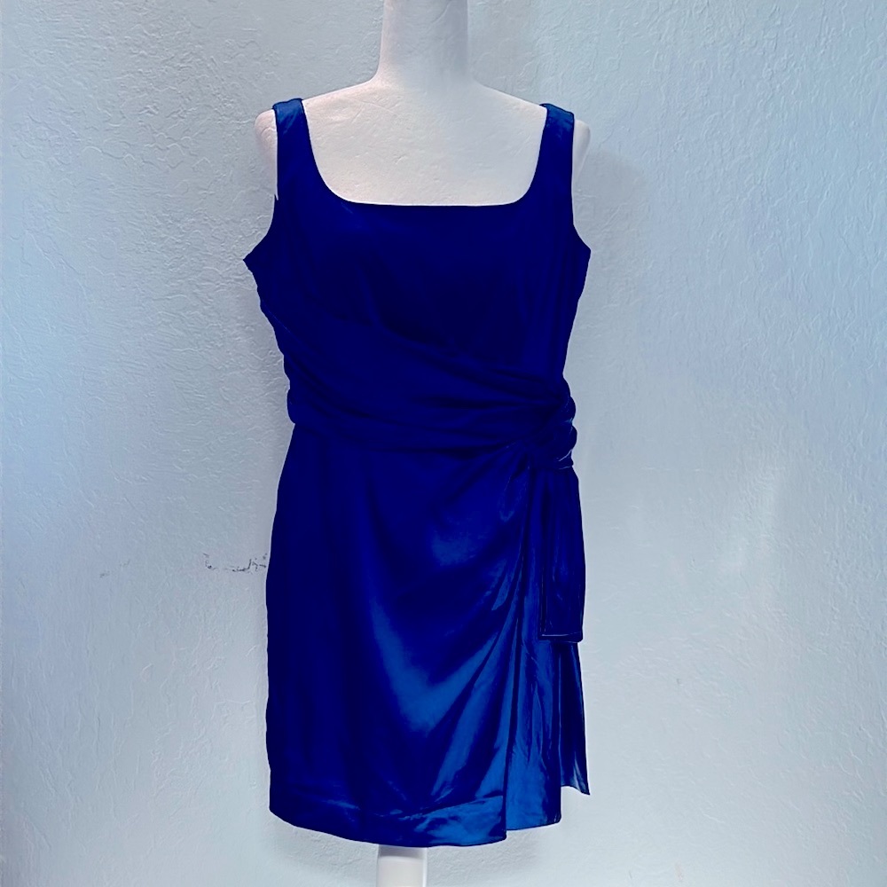 Maggy London Blue Ruffles Dress